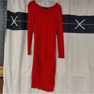 Elegant Red Long Sleeve Dress